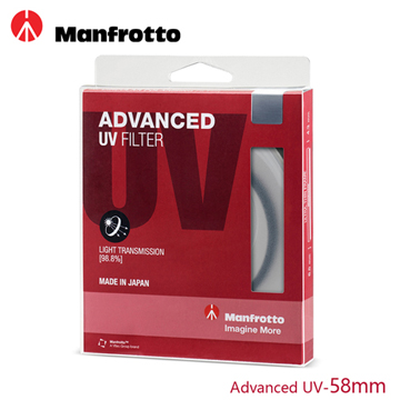 Manfrotto 58mm UV鏡 Advanced濾鏡系列