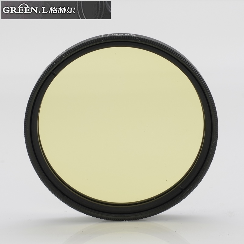 GREEN.L黃色濾鏡52mm濾鏡(圓型金屬框+玻璃)