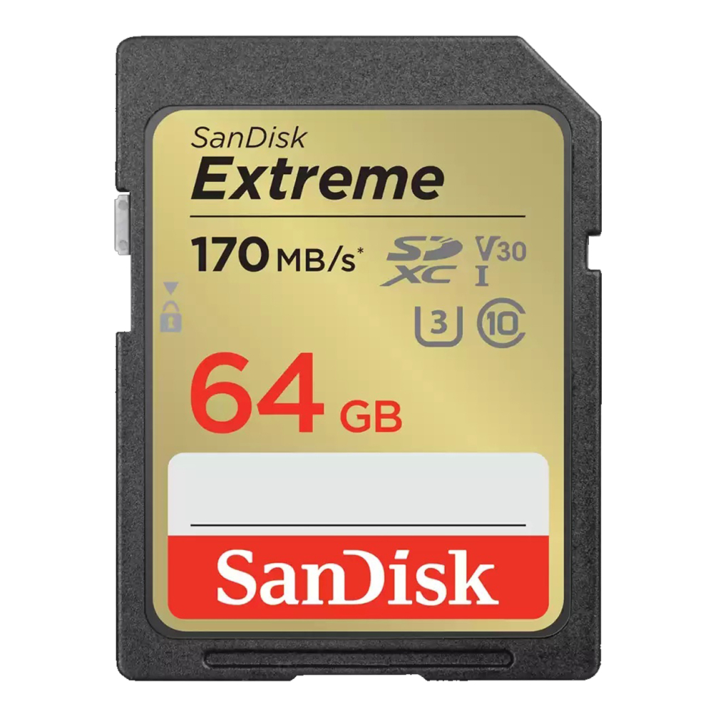 SanDisk 64GB SDXC Extreme UHS-I 90MB/s C10 U3 4K 記憶卡