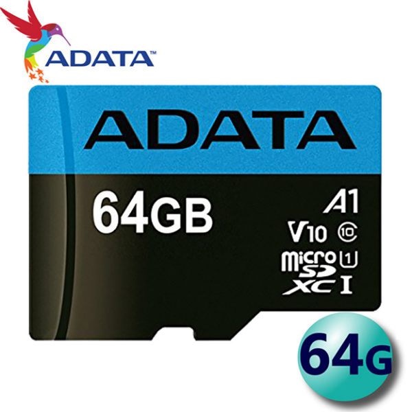 威剛 ADATA 64GB microSDXC Class10 - 附SD轉卡