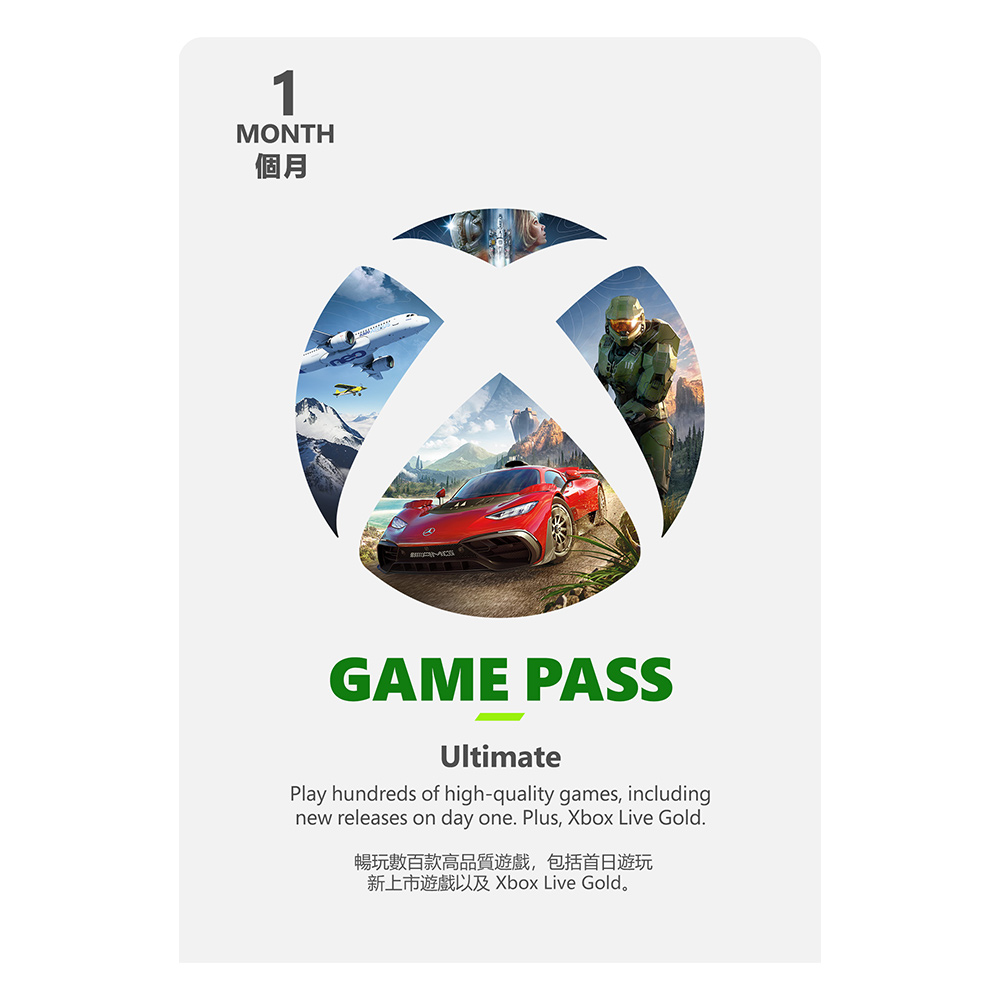 XBOX Game Pass 1個月訂閱卡終極版含LiveGold金會員-數位下載版