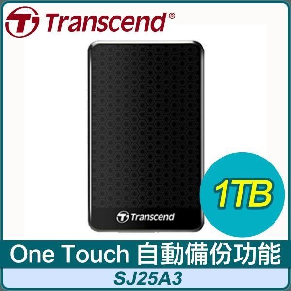 Transcend 創見 Storejet 25A3 1TB USB3.1 2.5吋防震硬碟《黑》