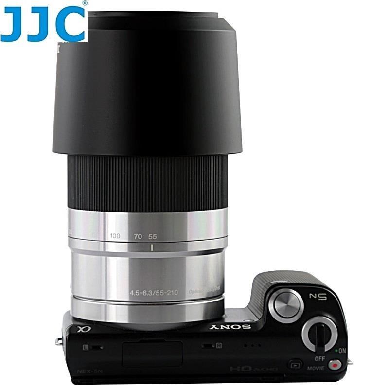 JJC副廠Sony遮光罩LH-SH115相容ALC-SH115適E 55-210mm f/4.5-6.3 OSS