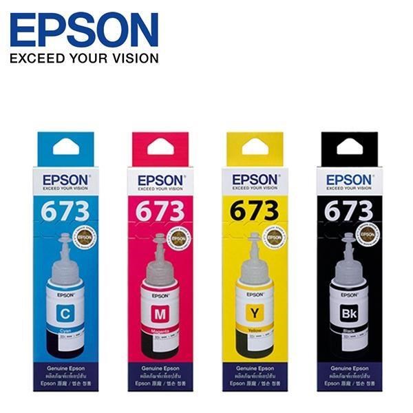 EPSON T673原廠盒裝墨水匣 (1黑3彩) T673100 T673200 T673300 T673400