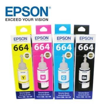 EPSON T664 四色一組 原廠盒裝填充墨水