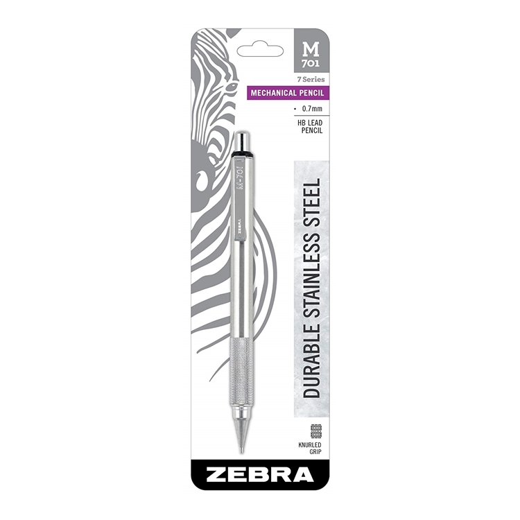 日本ZEBRA不銹鋼0.7mm自動鉛筆M-701(美版,平行輸入)