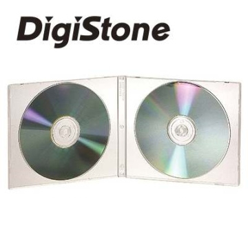 DigiStone 2片裝標準型10mm軟殼收納盒白色透明 100片