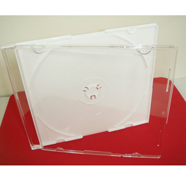 【臺灣製造】12CM專用─ 5mm slim case白底PS壓克力CD盒/DVD盒/光碟盒/CD殼 50個