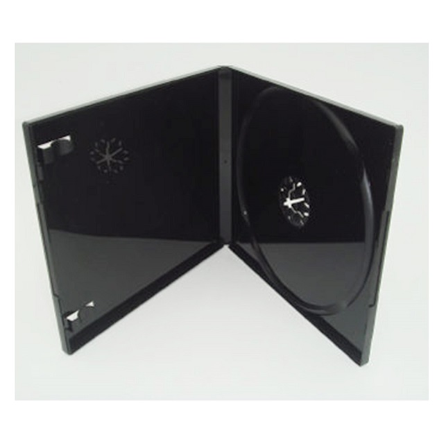 【臺灣製造】單片裝10mm 摔不破PP黑色鏡面 CD盒/DVD盒/光碟盒/CD殼/有膜 100個