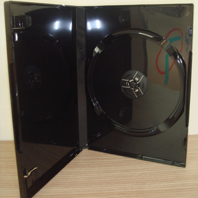 【臺灣製造】單片裝14mm黑色PP鏡面CD盒/DVD盒/光碟盒/CD殼/有膜 25個