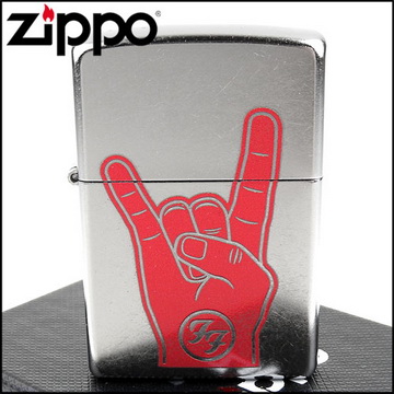 【ZIPPO】美系~Foo Fighters-幽浮一族樂團-Rock手勢圖案設計打火機