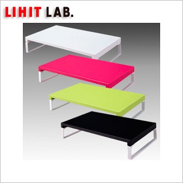 日本LIHIT LAB. 鐵製辦公桌電腦台/機上台(A-7330)桌上置物櫃 寬390mm