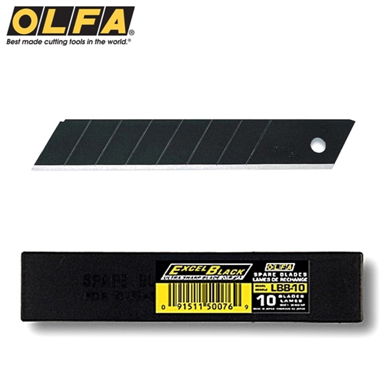 日本OLFA高碳鋼折刃特惠黑刃LBB10K十個大美工刀片折斷刀片
