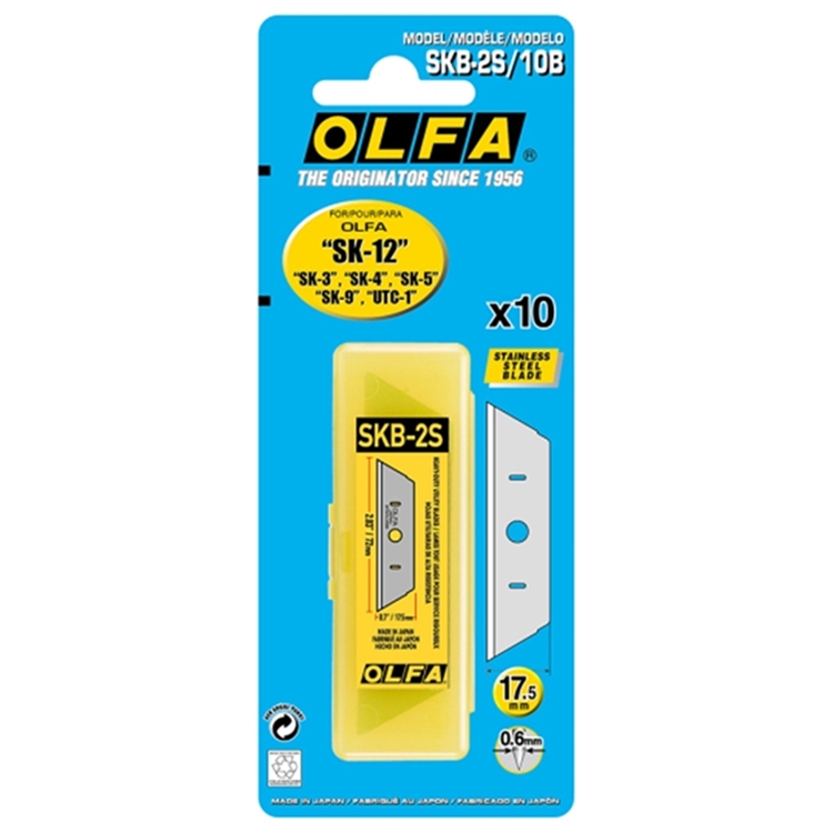日本OLFA安全工作刀刀片SKB-2S/10B替刃工作刀替刃