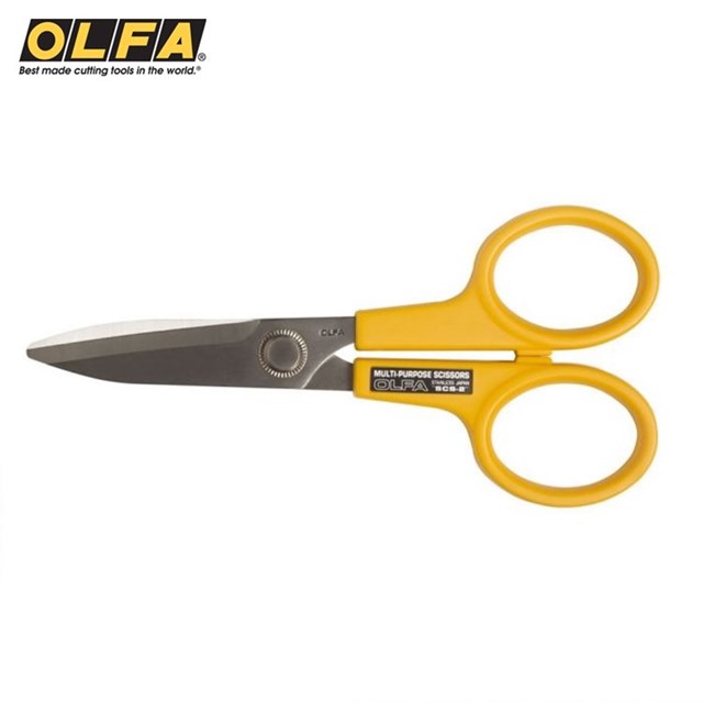 日本製OLFA防逃布剪刀防滑不鏽鋼剪刀SCS-2(布不易滑動鋸齒剪刀)