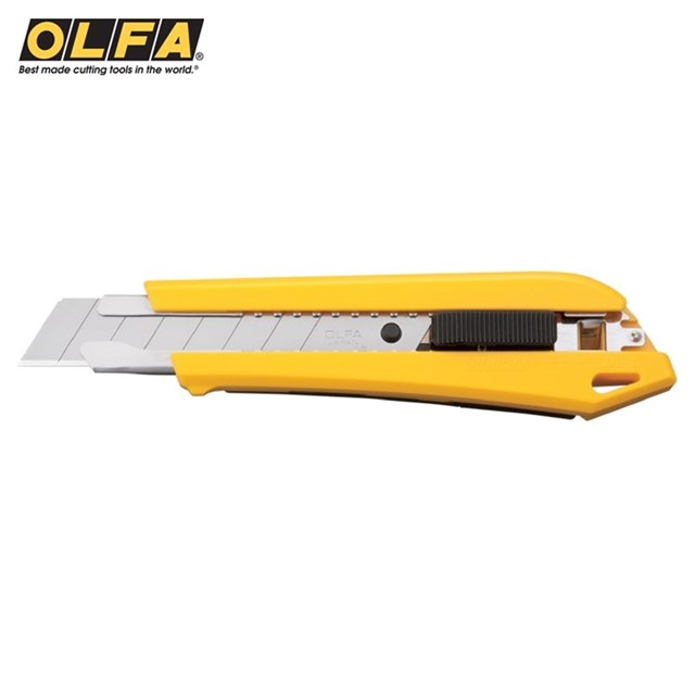 日本優良設計獎OLFA大型美工刀含折刃刀片收納盒DL-1(自動鎖定刀片18mm,207B)