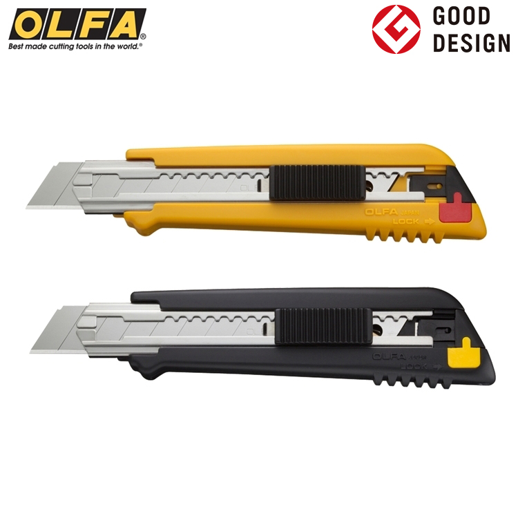 日本OLFA大型6連發美工刀168B或PL-1(自動鎖18mm刀片可裝6片替刃)MZ-AL型切割刀