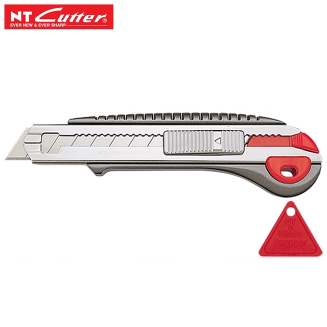 NT Cutter L型美工刀L-2000RP(6連發,自動卡榫固定扭,金屬刀身)