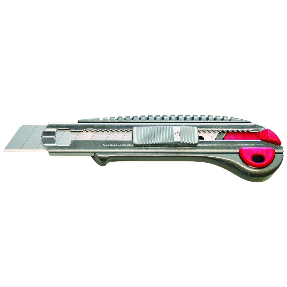 NT Cutter L型美工刀L-2000RP(6連發,自動卡榫固定扭,金屬刀身)
