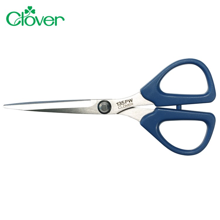 日本可樂牌Clover不鏽鋼拼布小剪刀36-657防逃布剪刀(鋸齒刀刃;總長13.5cm)防滑剪刀鋸齒剪刀防布逃剪刀
