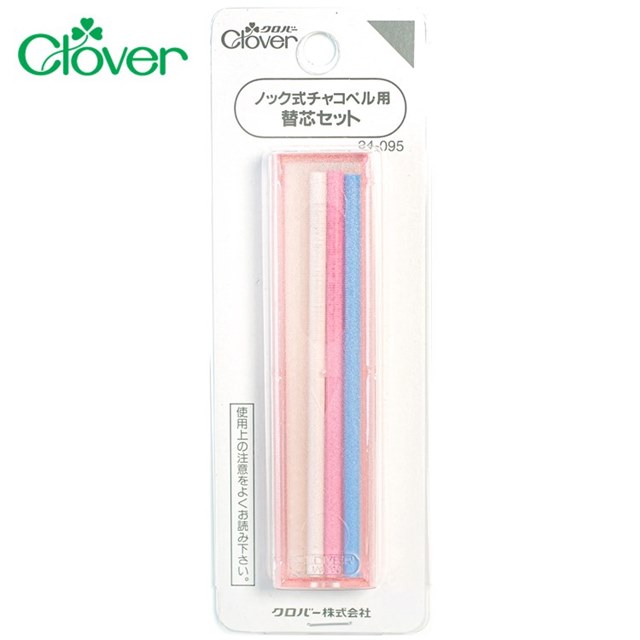 日本可樂牌Clover自動粉土筆芯補充包24-095粉筆芯替芯(紅白藍3色;適24-091)粉土筆蕊粉筆筆芯
