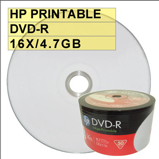HP PRINTABLE DVD-R 16X 4.7G 可列印式 空白光碟片 600片