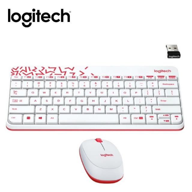 Logitech 羅技 MK240 NANO無線鍵鼠組 白色