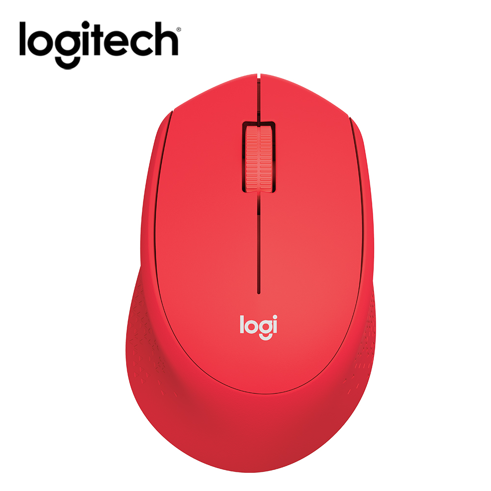 Logitech 羅技 M331 無線靜音滑鼠-紅