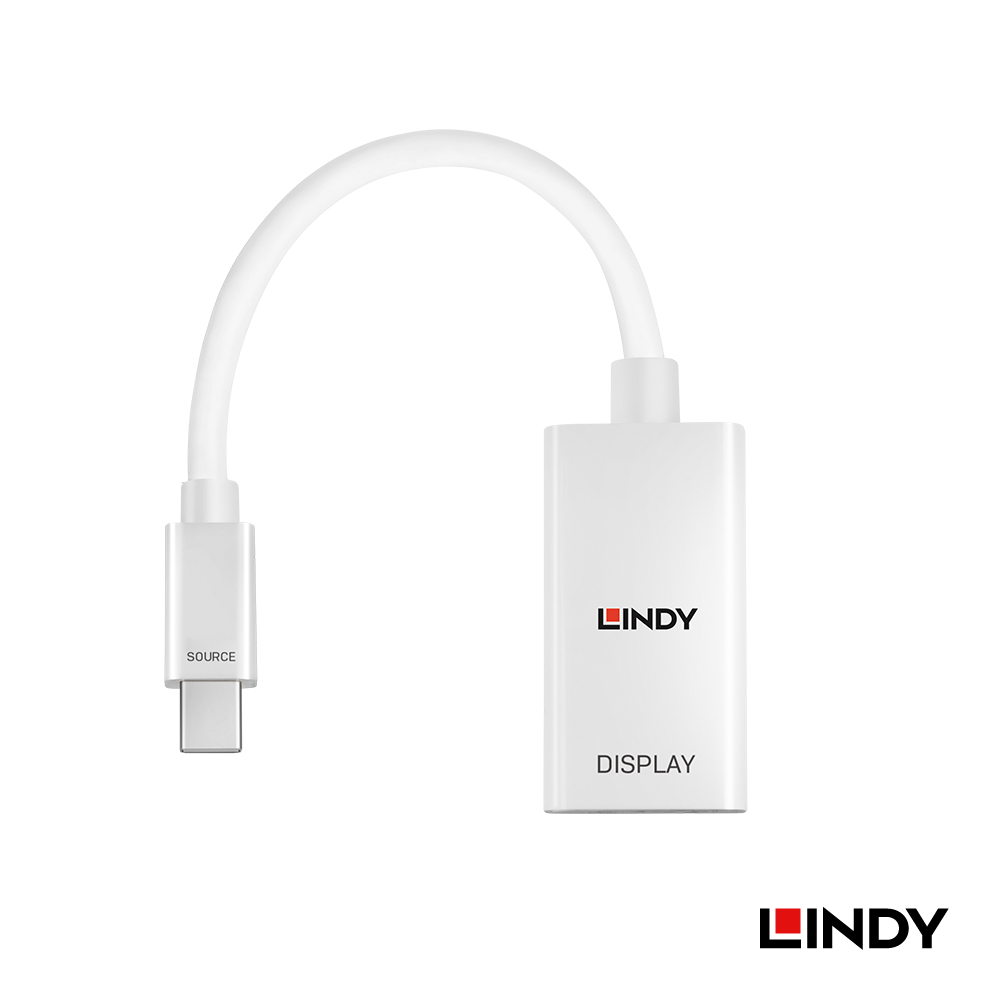LINDY 林帝 Mini DisplayPort公 轉 HDMI母 轉換器 (41014)