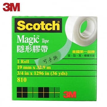 3M Scotch 隱形膠帶 810(19mmx32.9m) / 12入