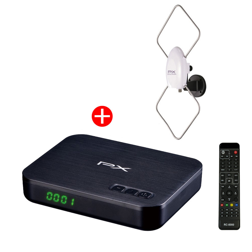 PX 大通 高畫質數位電視接收機+高畫質專用天線 HD-8000+HDA-5000