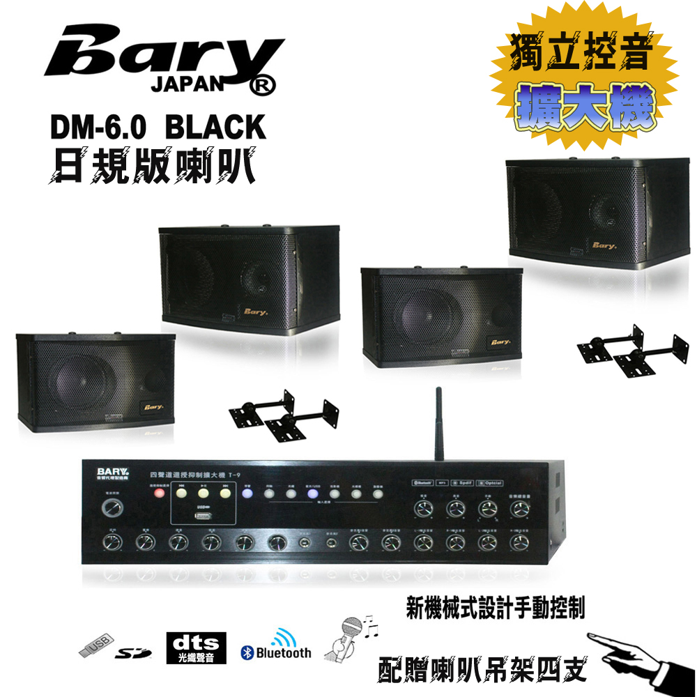 BARY日規版家商會議用立體聲音+無線麥克風 藍芽功能套裝組 K-13-301