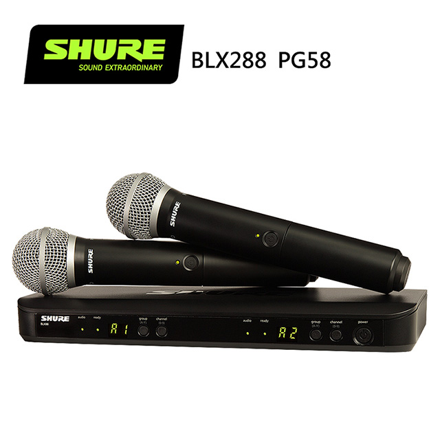 SHURE BLX288 / PG58 雙手握無線人聲麥克風系統-原廠公司貨