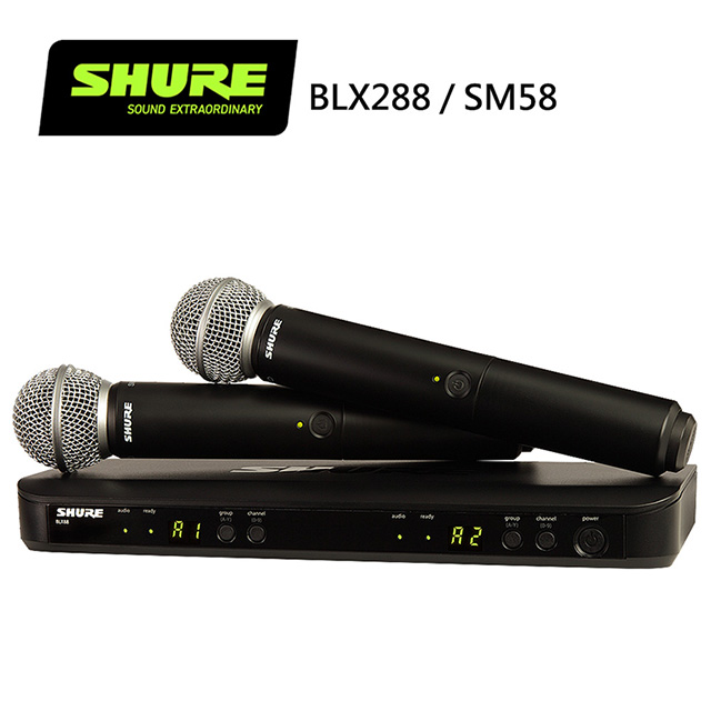 SHURE BLX288 / SM58 雙手握無線人聲麥克風系統-原廠公司貨