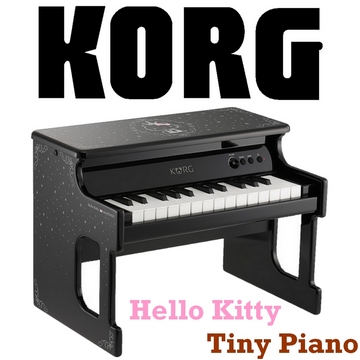 『KORG 迷你電鋼琴黑色限量版』Tiny Piano 25鍵Hello Kitty款★培訓嬰幼兒的音感 / 公司貨保固