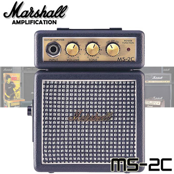 『Marshall MS-2C 迷你電吉他音箱』【MS2C/攜帶式音箱】公司貨保固一年