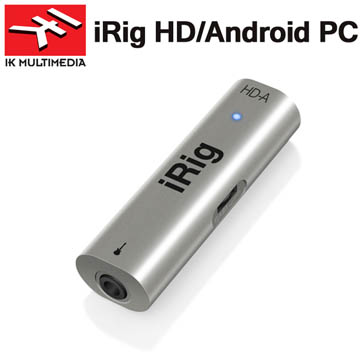 IK iRig HD-A 聲音/吉他貝斯樂器錄音介面（義大利/原廠）Android系統/PC用