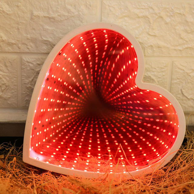 創意裝飾LED鏡面隧道燈-愛心造型