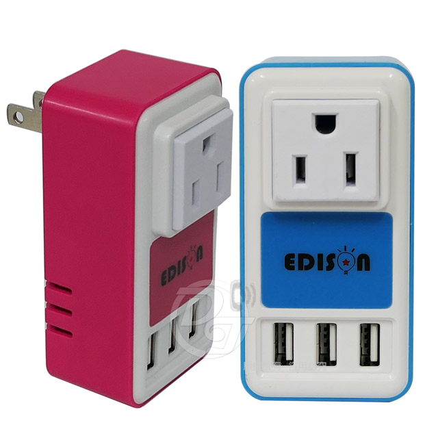 EDSDS 3孔1座USB分接器插座 EDS-USB10A