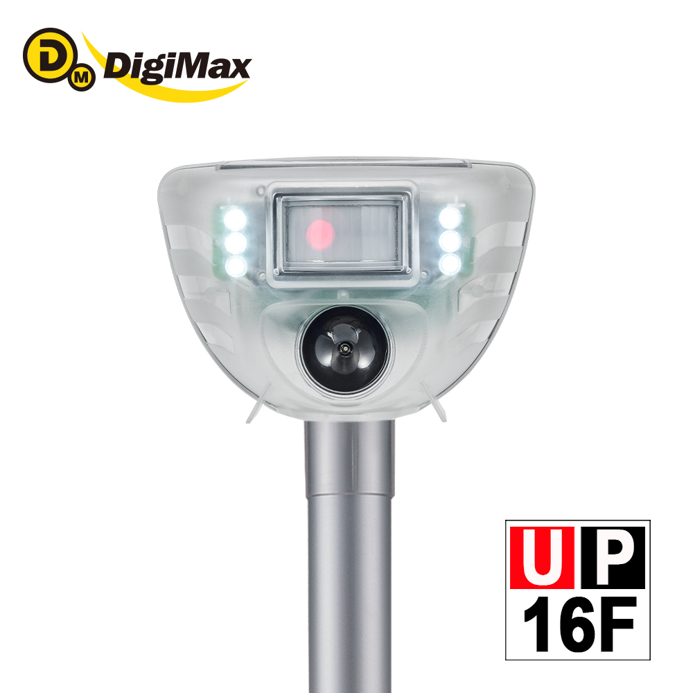 DigiMax★UP-16F 動物驅逐器 [超音波驅逐[藍芽控制[紅外線偵測[太陽能節電