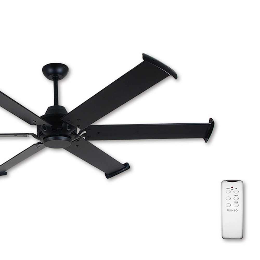 阿拉斯加 工業風吊扇MEGA 72吋(遙控)-黑色110V