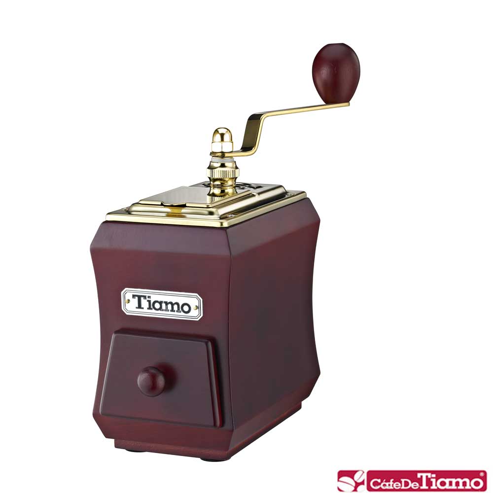 Tiamo NO.1頂級手搖磨豆機鈦金款-紅木色 (HG6124PH)