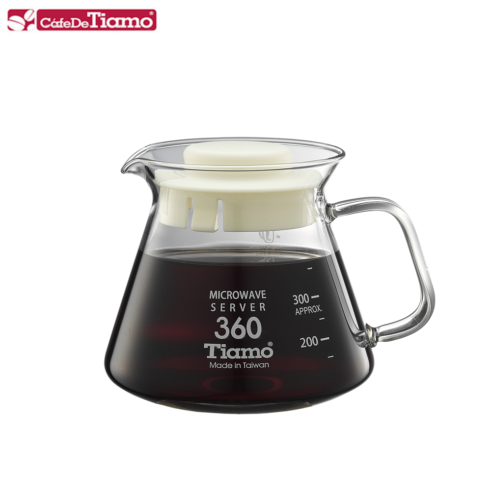 Tiamo 耐熱玻璃壺 360cc(玻璃把手)-五色(HG2296)