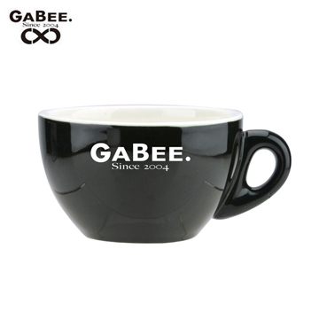 GABEE. 15號蛋形大卡布杯盤組 230cc黑(HG0758BK-1)
