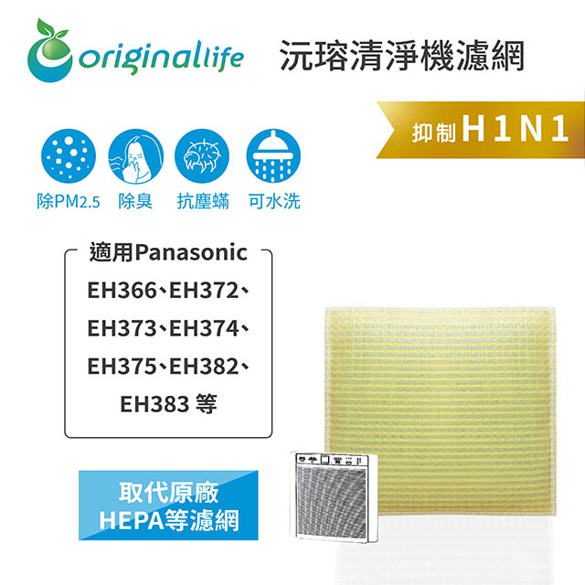 【綠能環控清淨網】清淨機濾網 適用Panasonic：EH366、EH372、EH373、EH374、EH375、EH382、EH383