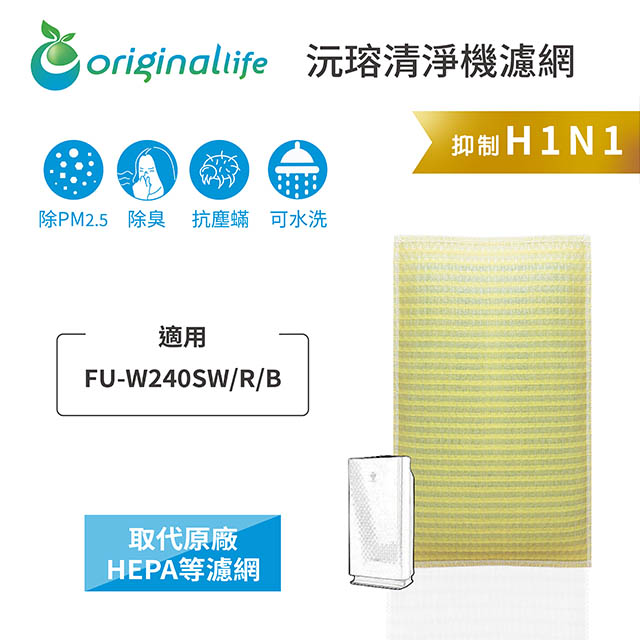 【綠能環控清淨網】超淨化空氣清淨機濾網 適用SHARP：FU-W240SW/R/B