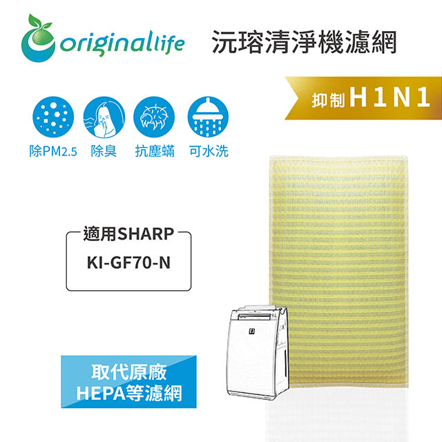 【綠能環控清淨網】超淨化空氣清淨機濾網 適用SHARP：KI-GF70-N
