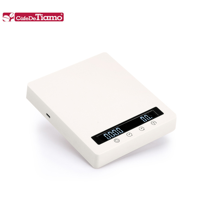 Tiamo RT3000專業計時電子秤-珍珠白(HK0601PW)
