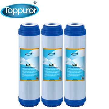 【泰浦樂 Toppuror】【3入包】10吋GAC顆粒活性碳濾心 CC-21