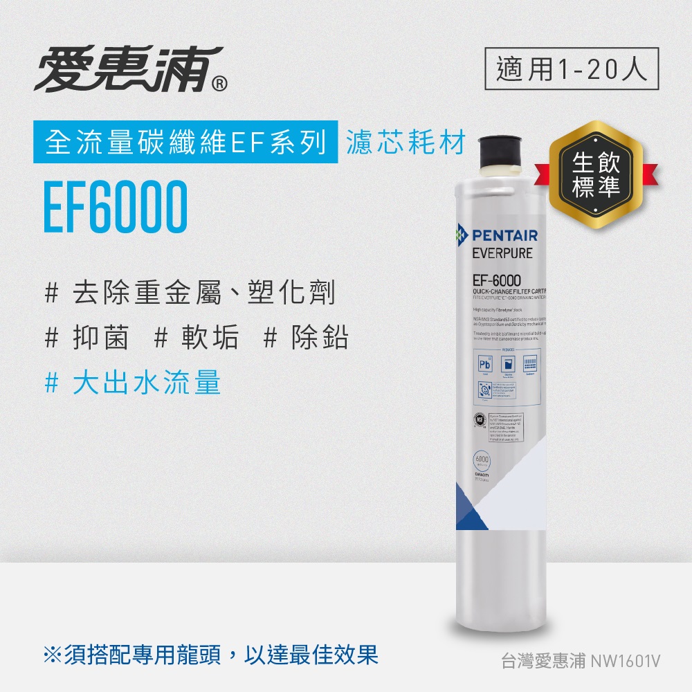 EVERPURE 愛惠浦 EF6000碳纖活性碳濾芯(DIY更換)